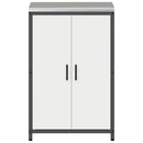 vidaXL Konyhai tárolószekrény polcokkal tárolóval ajtóval Fehér Acél