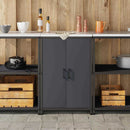 vidaXL Konyhai Tárolás HATTEM Antracitszürke 60 x 50 x 92 cm Acél