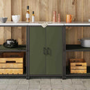 vidaXL Konyhai Tárolás HATTEM Olajzöld 60 x 50 x 92 cm Acél