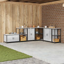 vidaXL Konyhai Tárolás HATTEM Ezüst 60 x 50 x 92 cm Acél