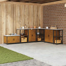 vidaXL Konyhai Tárolás HATTEM Rozsdás 60 x 50 x 92 cm Acél