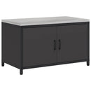 vidaXL Konyhai Tárolás HATTEM Fekete 90 x 50 x 53 cm Acél