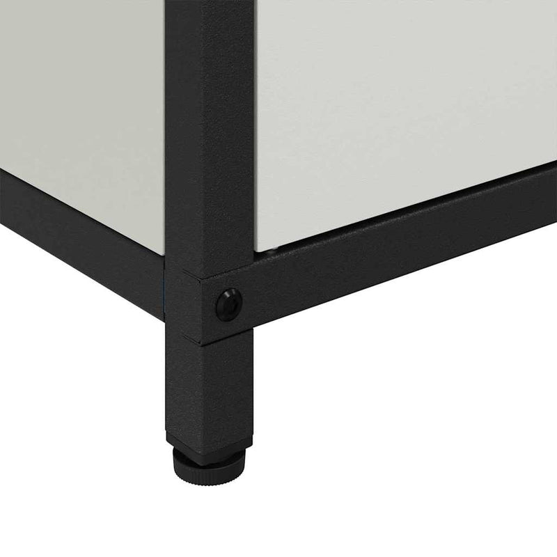 vidaXL Konyhai tárolószekrény fiókkal polcokkal tárolóval Fehér Acél