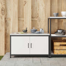 vidaXL Konyhai Tárolás HATTEM Fehér 90 x 50 x 53 cm Acél