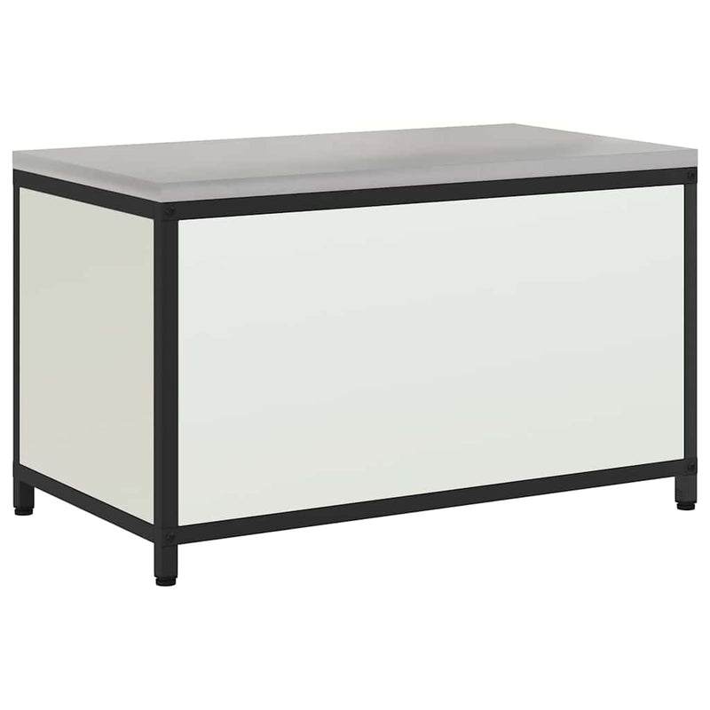 vidaXL Konyhai tárolószekrény fiókkal polcokkal tárolóval Fehér Acél