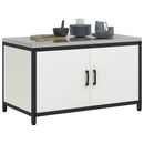 vidaXL Konyhai Tárolás HATTEM Fehér 90 x 50 x 53 cm Acél