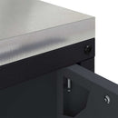 vidaXL Konyhai tárolószekrény polcokkal tárolóval Antracit Acél