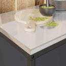 vidaXL Konyhai tárolószekrény polcokkal tárolóval Antracit Acél