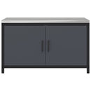 vidaXL Konyhai tárolószekrény polcokkal tárolóval Antracit Acél