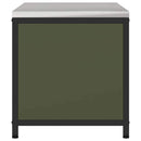 vidaXL Konyhai tárolószekrény polcokkal tárolóval Olívazöld Acél