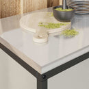 vidaXL Konyhai tárolószekrény polcokkal Ezüst Rozsdamentes acél