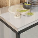 vidaXL Konyhai Tárolás HATTEM Ezüst 90 x 50 x 53 cm Acél