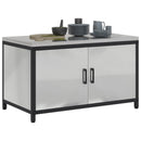 vidaXL Konyhai Tárolás HATTEM Ezüst 90 x 50 x 53 cm Acél