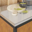 vidaXL Konyhai tárolószekrény polcokkal ajtóval Rozsdás Viharvert acél