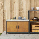 vidaXL Konyhai Tárolás HATTEM Rozsdás 90 x 50 x 53 cm Acél