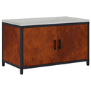vidaXL Konyhai Tárolás polcokkal ajtóval Rozsdás 90 x 50 x 53 cm Acél