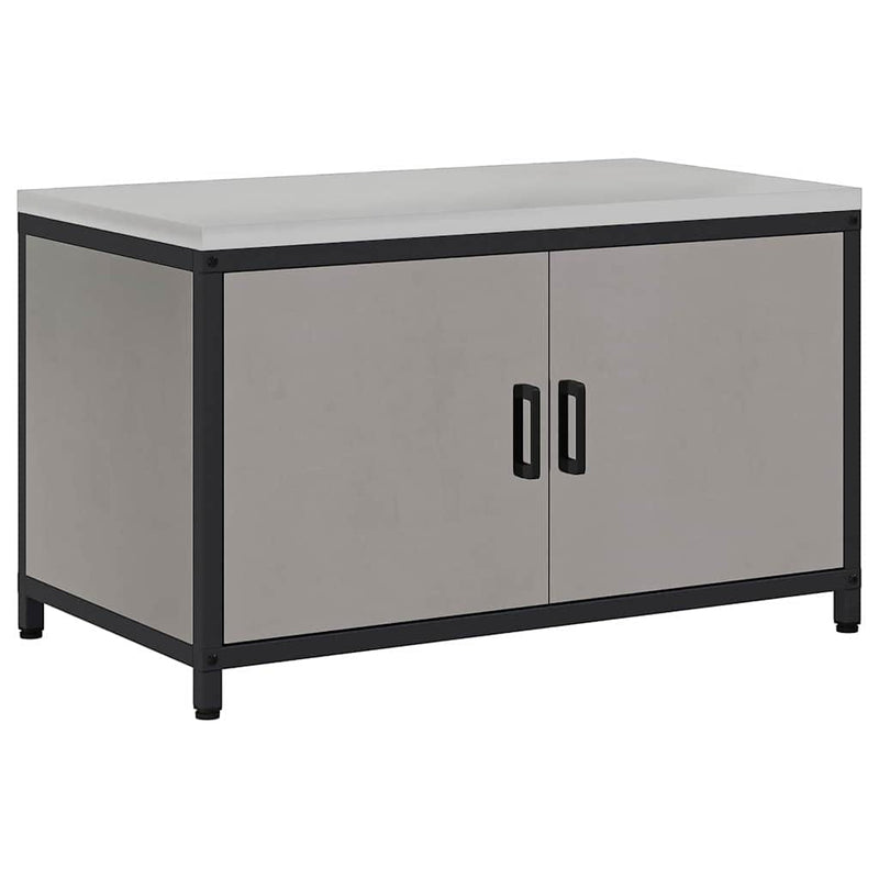 vidaXL Konyhai tárolószekrény polcokkal ajtóval Rozsdás Viharvert acél