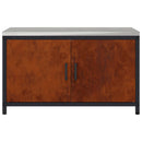 vidaXL Konyhai Tárolás polcokkal ajtóval Rozsdás 90 x 50 x 53 cm Acél