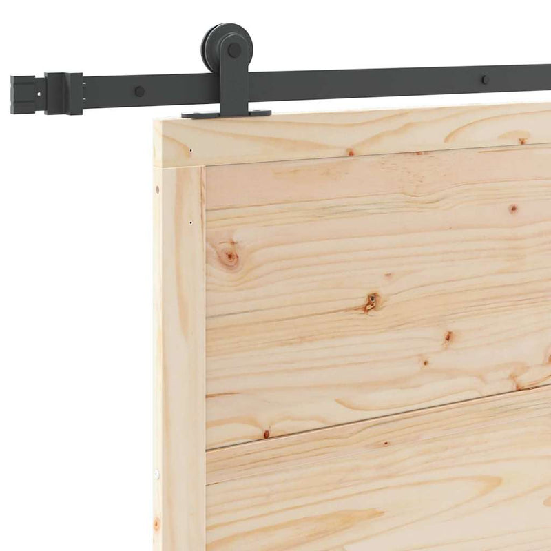 vidaXL Csúszó ajtó Barna 80 x 208 cm Tömör fenyőfa