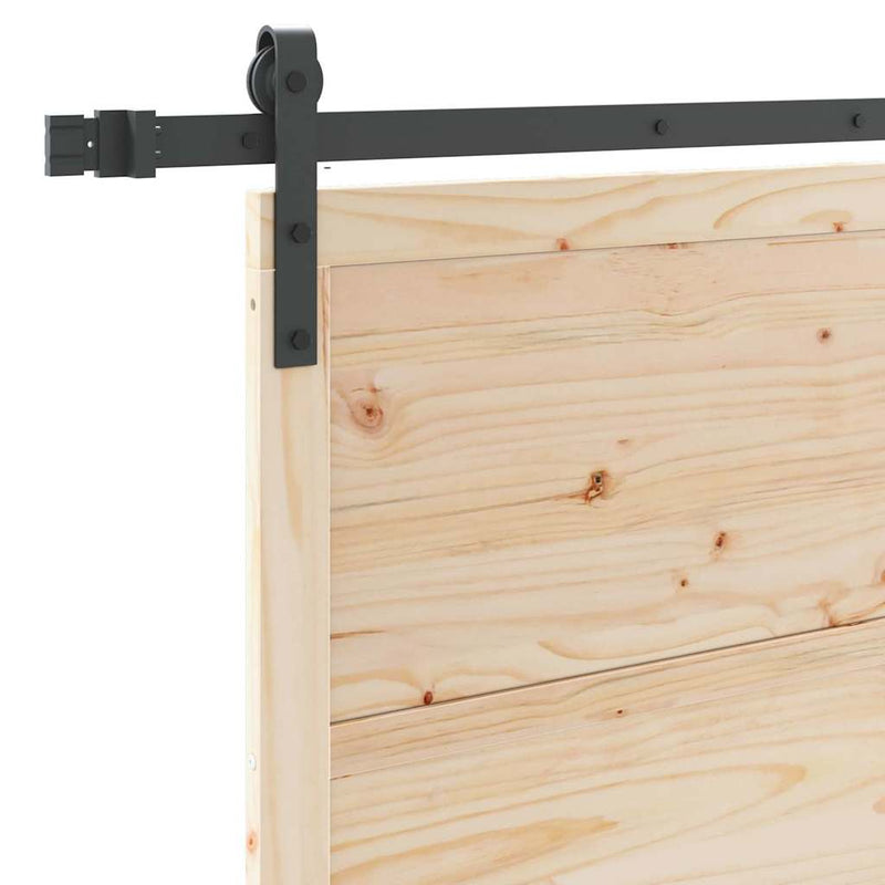 vidaXL Csúszó ajtó Barna 90 x 208 cm Tömör fenyőfa