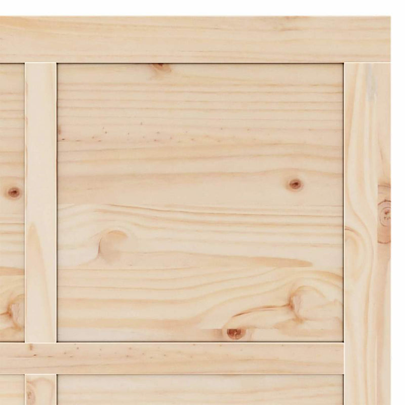 vidaXL Csúszó ajtó Barna 100 x 208 cm Tömör fenyőfa