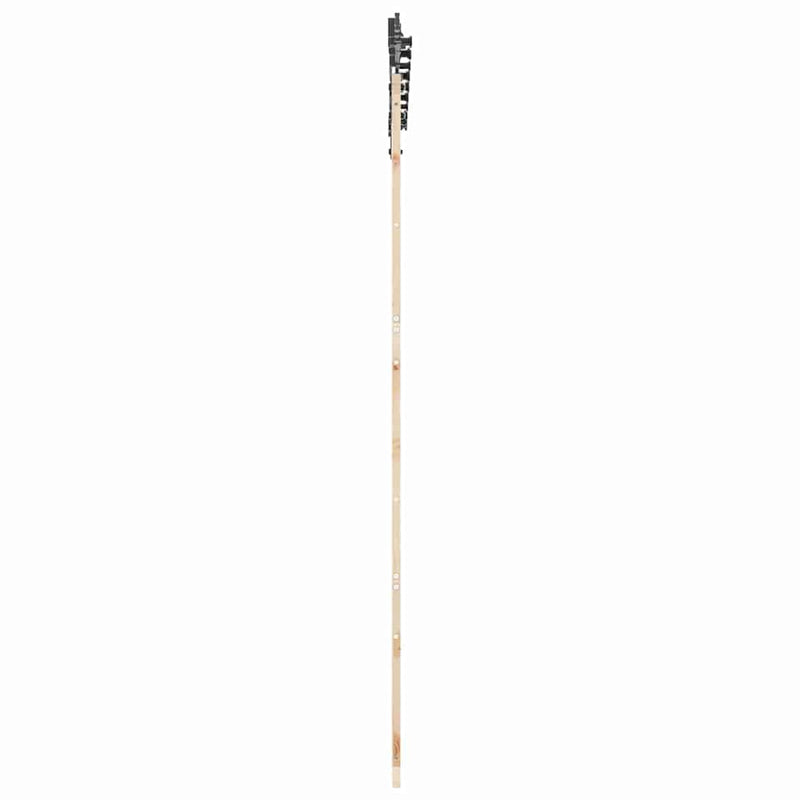 vidaXL Csúszó ajtó Barna 100 x 208 cm Tömör fenyőfa