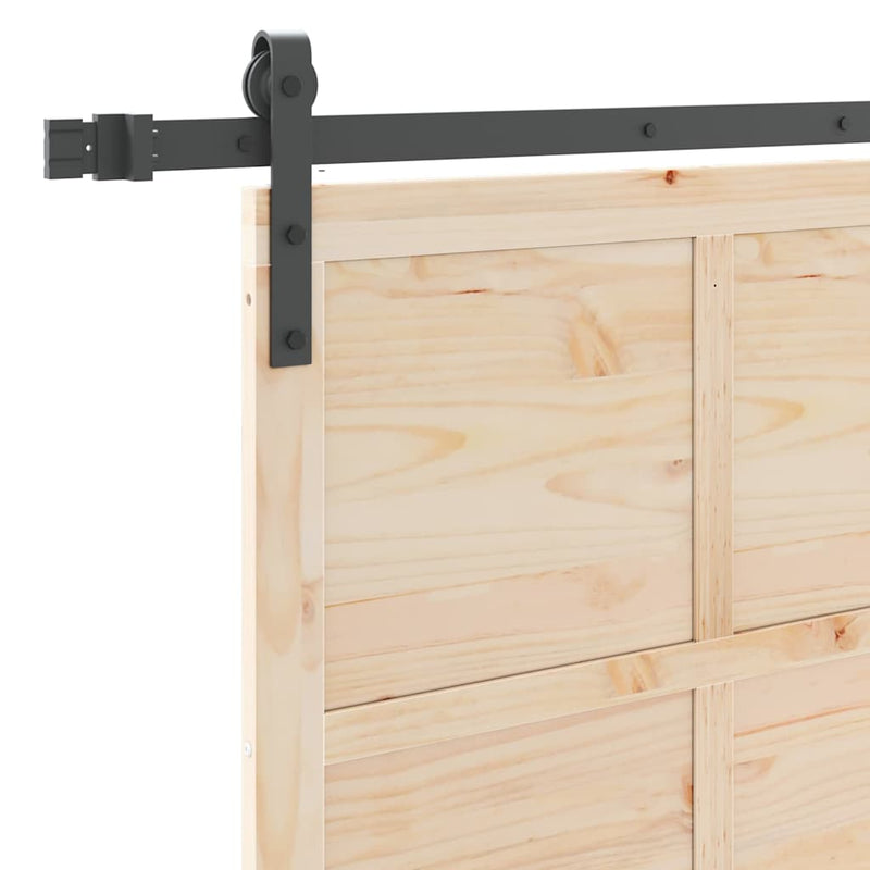 vidaXL Csúszó ajtó Barna 100 x 208 cm Tömör fenyőfa