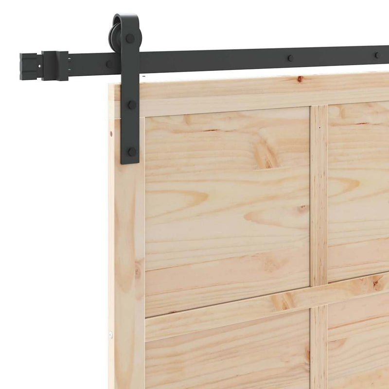 vidaXL Csúszó ajtó Barna 80 x 208 cm Tömör fenyőfa