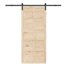 vidaXL Csúszó ajtó Barna 80 x 208 cm Tömör fenyőfa