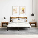 vidaXL Éjjeliszekrény 2 pcs Régi fa 40 x 40 x 30 cm Faanyag