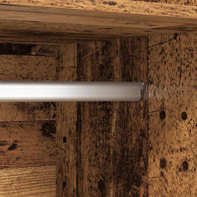 vidaXL Ruhásszekrény polcokkal tárolóval Régi fa Faanyag