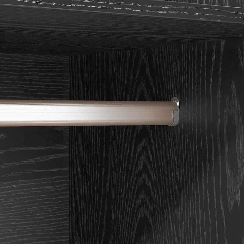 vidaXL Ruhásszekrény polcokkal tárolóval Musta tammi Faanyag