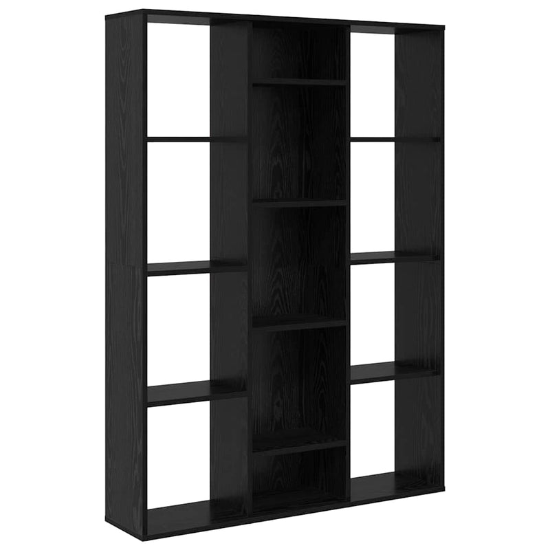 vidaXL Szobaelválasztó polcokkal Musta tammi 100 x 24 x 140 cm Faanyag