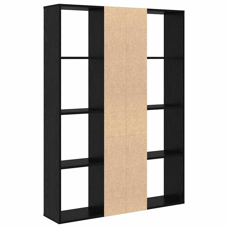 vidaXL Szobaelválasztó polcokkal Musta tammi 100 x 24 x 140 cm Faanyag