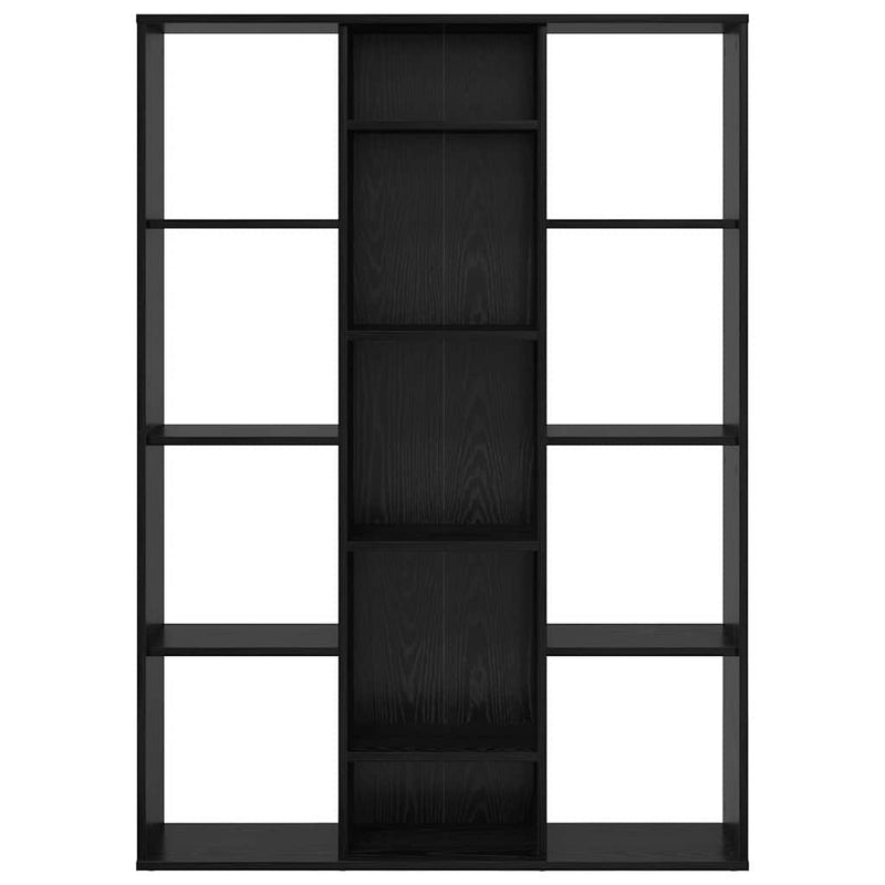 vidaXL Szobaelválasztó polcokkal Musta tammi 100 x 24 x 140 cm Faanyag