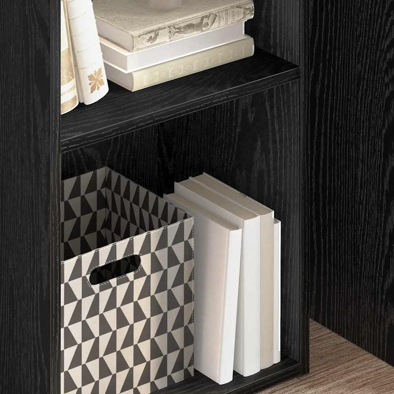 vidaXL Könyvszekrény Musta tammi 40 x 30 x 77 cm Faanyag