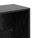vidaXL Könyvespolc Fekete tölgy 40 x 30 x 114 cm Faanyag