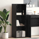 vidaXL Könyvespolc Fekete tölgy 40 x 30 x 114 cm Faanyag