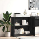 vidaXL Könyvespolc Fekete tölgy 80 x 24 x 76 cm Faanyag