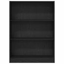vidaXL Könyvespolc Fekete tölgy 80 x 24 x 109 cm Faanyag