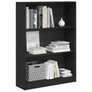 vidaXL Könyvespolc Fekete tölgy 80 x 24 x 109 cm Faanyag