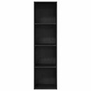 vidaXL Könyvszekrény Musta tammi 40 x 30 x 152 cm Faanyag