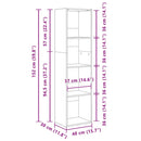 vidaXL Könyvszekrény Musta tammi 40 x 30 x 152 cm Faanyag