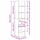 vidaXL Könyvespolc Régi fa 40 x 35 x 180 cm Faanyag