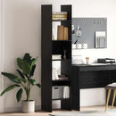 vidaXL Könyvespolc Musta tammi 40 x 35 x 180 cm Faanyag