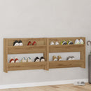vidaXL Cipőszekrény 2 db 81 x 18 x 60 cm Szerelt Fa Kézműves Tölgy