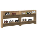 vidaXL Cipőszekrény 2 pcs Artisan tölgy 81 x 18 x 60 cm Faanyag
