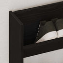vidaXL Cipőszekrény 82 x 18 x 60 cm Szerelt Fa Fekete Tölgy
