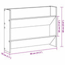 vidaXL Cipőszekrény 82 x 18 x 60 cm Szerelt Fa Fekete Tölgy