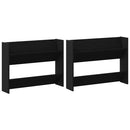 vidaXL Cipőszekrény 2 pcs Fekete tölgy 83 x 18 x 60 cm Faanyag